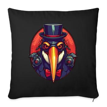 Cool Gangster Penguin - Sofa pillowcase 17,3'' x 17,3'' (45 x 45 cm) - black - Front