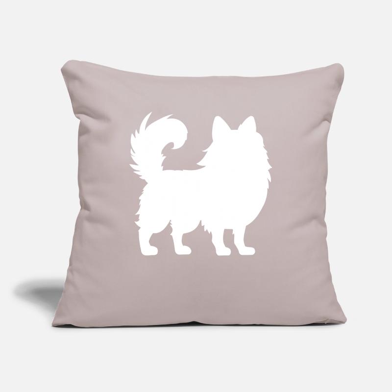 Zwergspitz de Poméranie Housse de coussin décorative 45 x 45 cm