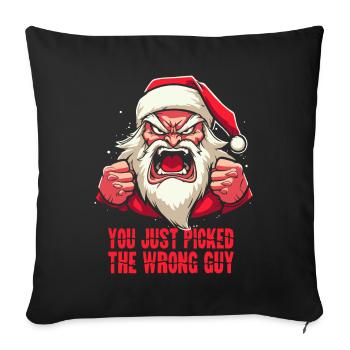 Vous vous êtes trompé : le Père Noël - Housse de coussin décorative 45 x 45 cm - noir - Devant