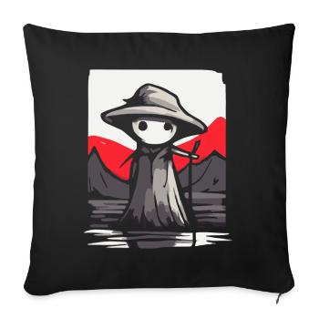 Japan's Red Sun: The Mountain Shepherd - Sofa pillowcase 17,3'' x 17,3'' (45 x 45 cm) - black - Front