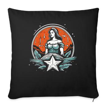 Mother Nature, the Star Heroine - Sofa pillowcase 17,3'' x 17,3'' (45 x 45 cm) - black - Front