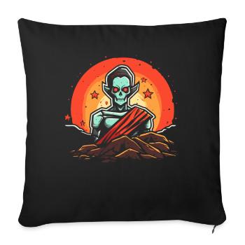 Un vampire la nuit - Housse de coussin décorative 45 x 45 cm - noir - Devant