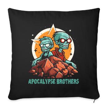 The Apocalypse Brothers Zombies - Sofa pillowcase 17,3'' x 17,3'' (45 x 45 cm) - black - Front