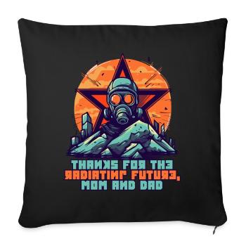 Merci pour l’avenir brillant, maman et papa - Housse de coussin décorative 45 x 45 cm - noir - Devant