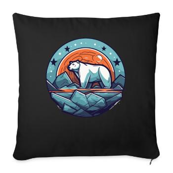 Le dernier ours polaire - Housse de coussin décorative 45 x 45 cm - noir - Devant