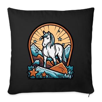 J’aime mon poney - Housse de coussin décorative 45 x 45 cm - noir - Devant