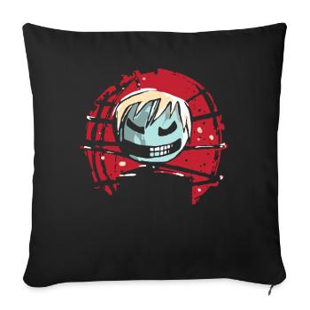 Méchant et Mauvais Anime Mâle - Housse de coussin décorative 45 x 45 cm - noir - Devant