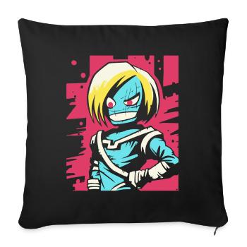 General Zombie Rebel Anime - Sofa pillowcase 17,3'' x 17,3'' (45 x 45 cm) - black - Front