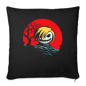 Chibi Mignon Anime Horreur Faucheuse - Housse de coussin décorative 45 x 45 cm - noir - Devant