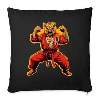 Le meilleur chat d’arts martiaux - Housse de coussin décorative 45 x 45 cm - noir - Devant