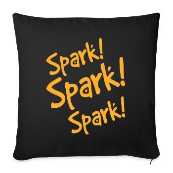 Spark - Sofa pillowcase 17,3'' x 17,3'' (45 x 45 cm) - black - Front