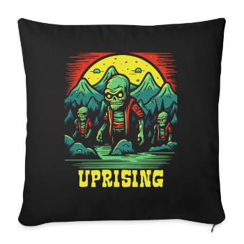 Uprising of the Skeleton Zombie Hillbillies - Sofa pillowcase 17,3'' x 17,3'' (45 x 45 cm) - black - Front