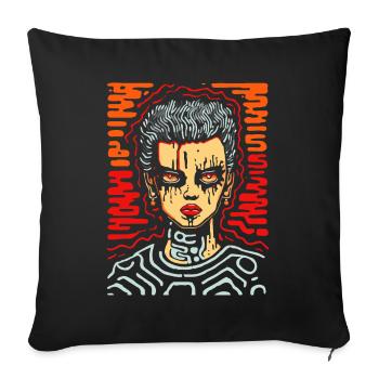 Punk is alive and well - Sofa pillowcase 17,3'' x 17,3'' (45 x 45 cm) - black - Front