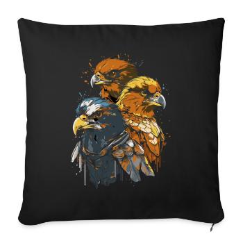 Dessin animé de Cool Raptor Gang - Housse de coussin décorative 45 x 45 cm - noir - Devant