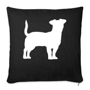 Jack Russell Terrier - Sofa pillowcase 17,3'' x 17,3'' (45 x 45 cm) - black - Front