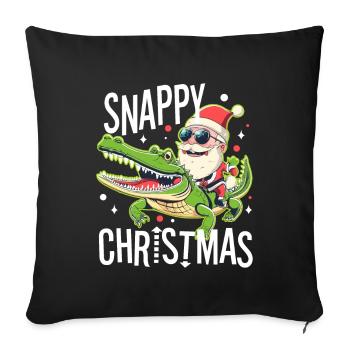 Snappy christmas - Sofa pillowcase 17,3'' x 17,3'' (45 x 45 cm) - black - Front