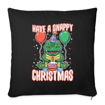 Have a Snappy Birthday - Sofa pillowcase 17,3'' x 17,3'' (45 x 45 cm) - black - Front