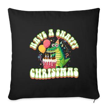 Have a Snappy Birthday - Sofa pillowcase 17,3'' x 17,3'' (45 x 45 cm) - black - Front