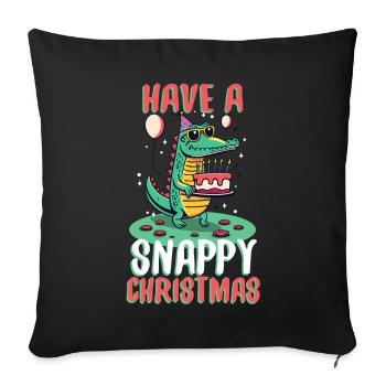 Have a Snappy Birthday - Sofa pillowcase 17,3'' x 17,3'' (45 x 45 cm) - black - Front