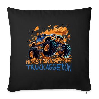 Apocalypse Armageddon Monster Truck - Sofa pillowcase 17,3'' x 17,3'' (45 x 45 cm) - black - Front