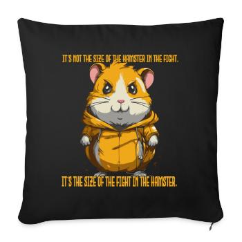 Le courage d’un hamster - Housse de coussin décorative 45 x 45 cm - noir - Devant