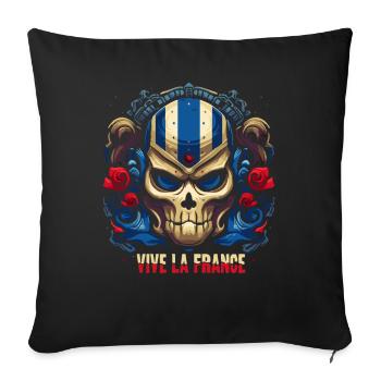 Vive la France - Housse de coussin décorative 45 x 45 cm - noir - Devant