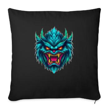 Angry Animal Monster - Sofa pillowcase 17,3'' x 17,3'' (45 x 45 cm) - black - Front