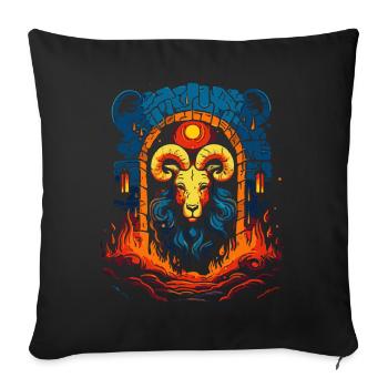 The Dungeon Billy Goat, - Sofa pillowcase 17,3'' x 17,3'' (45 x 45 cm) - black - Front
