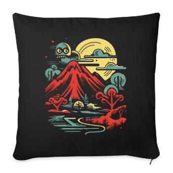 I fear the night, dark horror nature - Sofa pillowcase 17,3'' x 17,3'' (45 x 45 cm) - black - Front