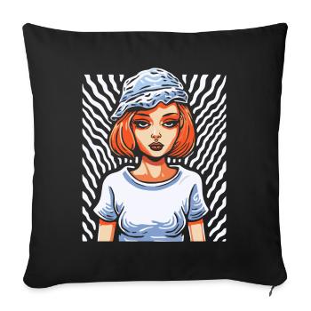 The Art Image of: Cool Girls Are Cool - Sofa pillowcase 17,3'' x 17,3'' (45 x 45 cm) - black - Front