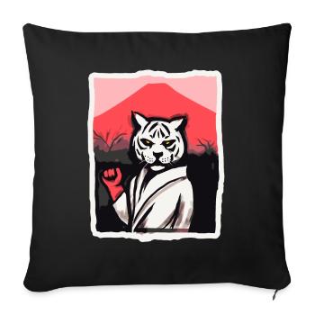 Martial Arts: Kung Fu, Karate, Tiger - Sofa pillowcase 17,3'' x 17,3'' (45 x 45 cm) - black - Front