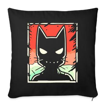 Cartoon Schatten Katze - Sofakissenbezug 45 x 45 cm - Schwarz - Vorne