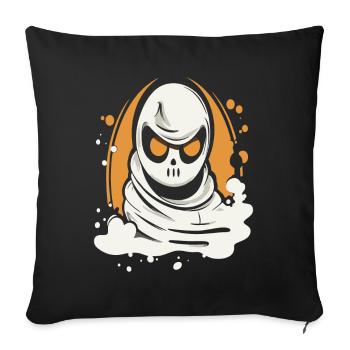 A cartoon ghost - Sofa pillowcase 17,3'' x 17,3'' (45 x 45 cm) - black - Front