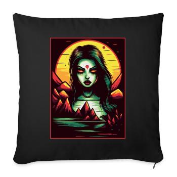 Dessin animé Manga Anime Mère Nature - Housse de coussin décorative 45 x 45 cm - noir - Devant