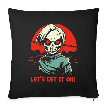 Cartoon Manga Anime Zombie Ghoul - Let’s Get It On - Housse de coussin décorative 45 x 45 cm - noir - Devant
