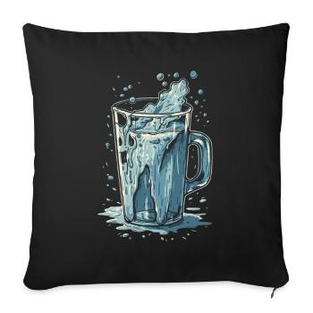 Un verre d’eau doit toujours être gratuit - Housse de coussin décorative 45 x 45 cm - noir - Devant