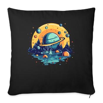 The Universe Is Liquid - Sofa pillowcase 17,3'' x 17,3'' (45 x 45 cm) - black - Front