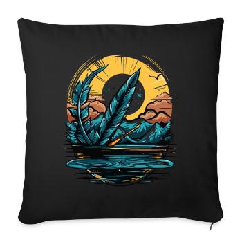 The Mighty Pen of Writing - Sofa pillowcase 17,3'' x 17,3'' (45 x 45 cm) - black - Front