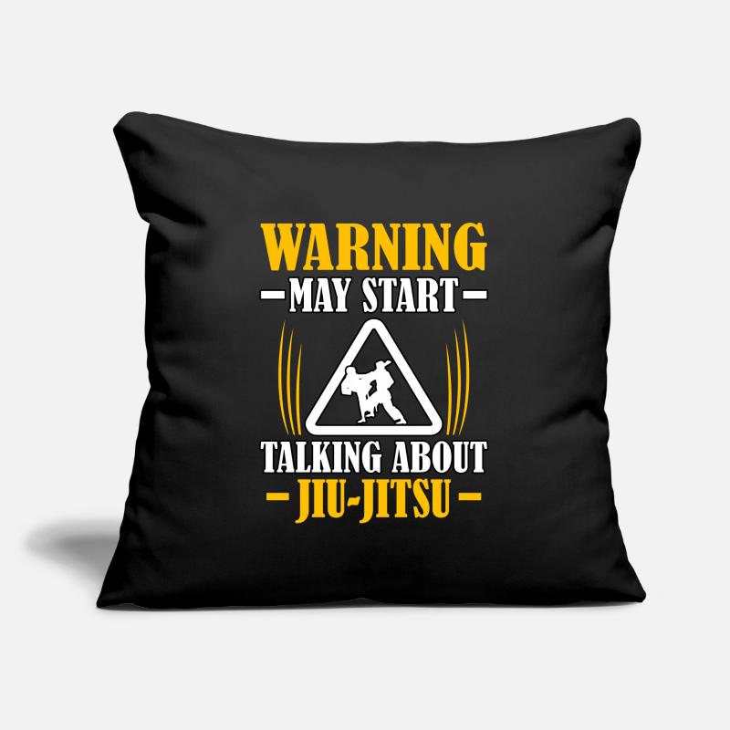 Attention peut parler de Jiu-Jitsu Housse de coussin décorative 45 x 45 cm