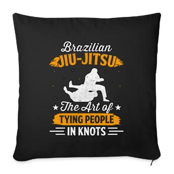 Jiu-Jitsu brésilien : l’art d’attacher les gens en kno - Housse de coussin décorative 45 x 45 cm - noir - Devant