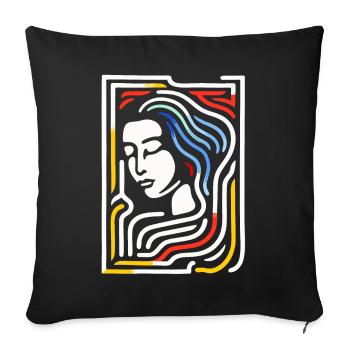 The Beautiful Labyrinth - Sofa pillowcase 17,3'' x 17,3'' (45 x 45 cm) - black - Front