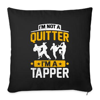 Je ne suis pas un abandonneur, je suis un trappeur - Housse de coussin décorative 45 x 45 cm - noir - Devant