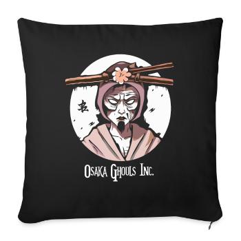 Cartoon Manga Anime Osaka Ghouls - Sofa pillowcase 17,3'' x 17,3'' (45 x 45 cm) - black - Front