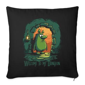 Welcome to My Dungeon: Funny Creature - Sofa pillowcase 17,3'' x 17,3'' (45 x 45 cm) - black - Front