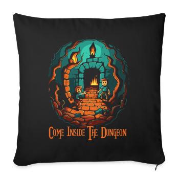 Come into the dungeon - Sofa pillowcase 17,3'' x 17,3'' (45 x 45 cm) - black - Front