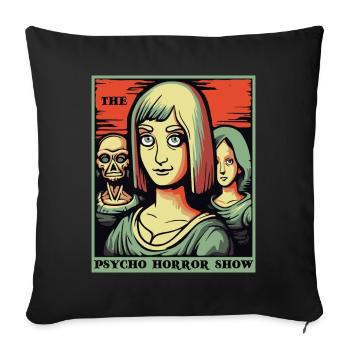 The Psycho Horror Show - Sofa pillowcase 17,3'' x 17,3'' (45 x 45 cm) - black - Front