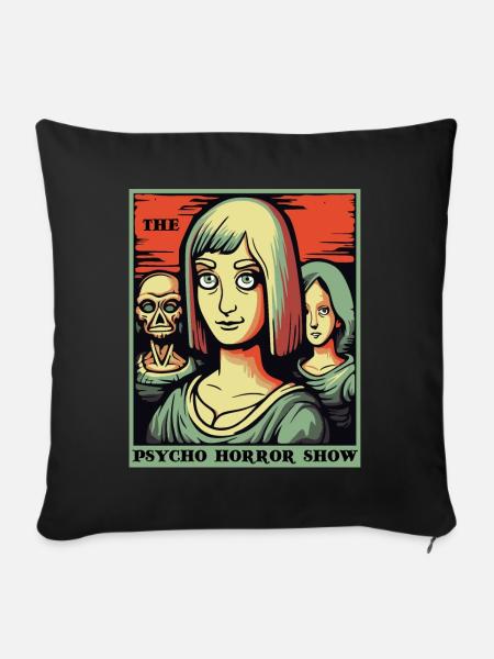 Die Psycho-Horror-Show - Sofakissenbezug 45 x 45 cm - Schwarz