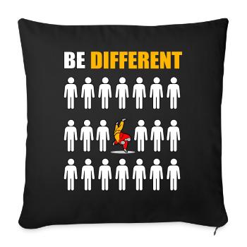 Brazilian Jiu-Jitsu be different - Sofa pillowcase 17,3'' x 17,3'' (45 x 45 cm) - black - Front