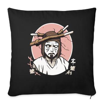 Sakura Blossoms Japan Ghosts Zombie - Sofa pillowcase 17,3'' x 17,3'' (45 x 45 cm) - black - Front