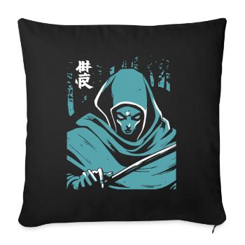 Japanese Horror Ghost - Sofa pillowcase 17,3'' x 17,3'' (45 x 45 cm) - black - Front